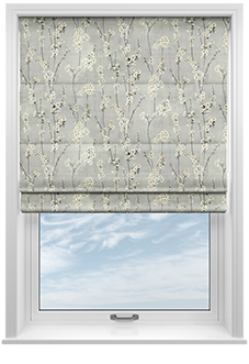 Almond Blossom, Pebble - Roman Blind